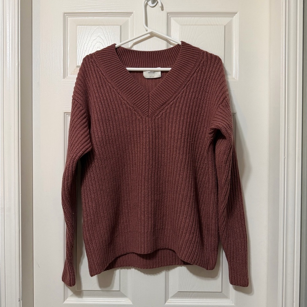 Wilfred relaxed V-Neck oversized Sweater belize merino wool size 1 vvguc